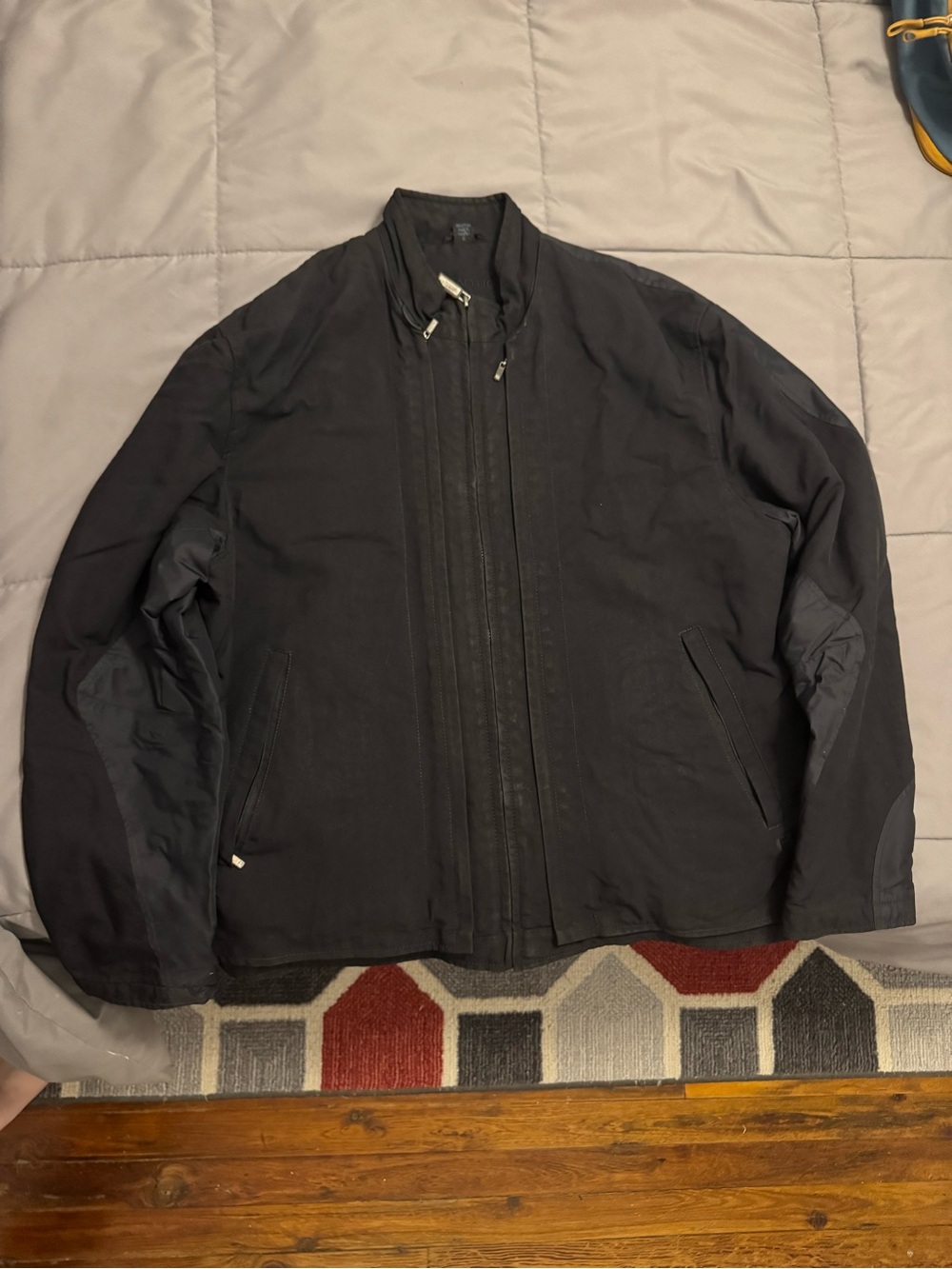 Kenneth Cole Reaction Men's Black Lightweight Zip Shirt Jacket